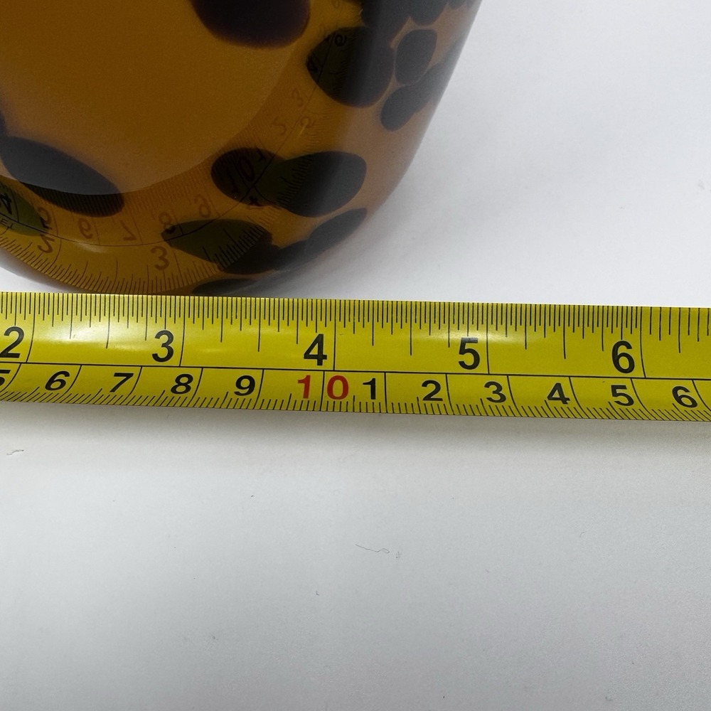 Tortoise shell swirled vintage vase, cheetah, spotted dots - Picture 7 of 7